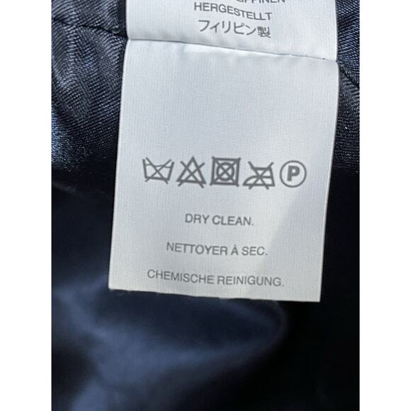 J Crew Faux Fur Vest Womens M Full Zip Navy Blue Pockets Satin Lining Mob Wife - Picture 9 of 10